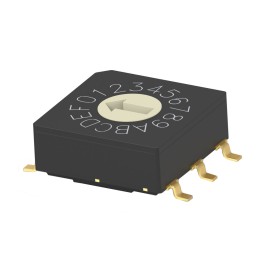 1 pcs : MRSSV1DG16SMGWTR - SW ROTARY DIP GRY CODE 0.4VA 20V