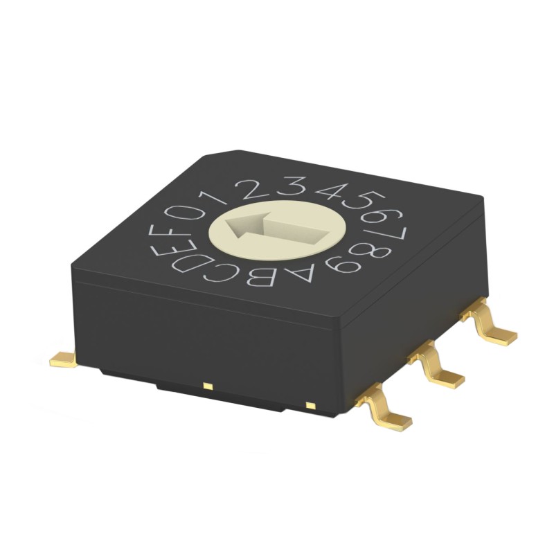 1 pcs : MRSSV1DG16SMGWTR - SW ROTARY DIP GRY CODE 0.4VA 20V