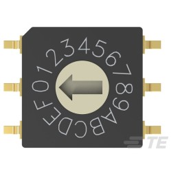 1 pcs : MRSSV1DG16SMGWTR - SW ROTARY DIP GRY CODE 0.4VA 20V