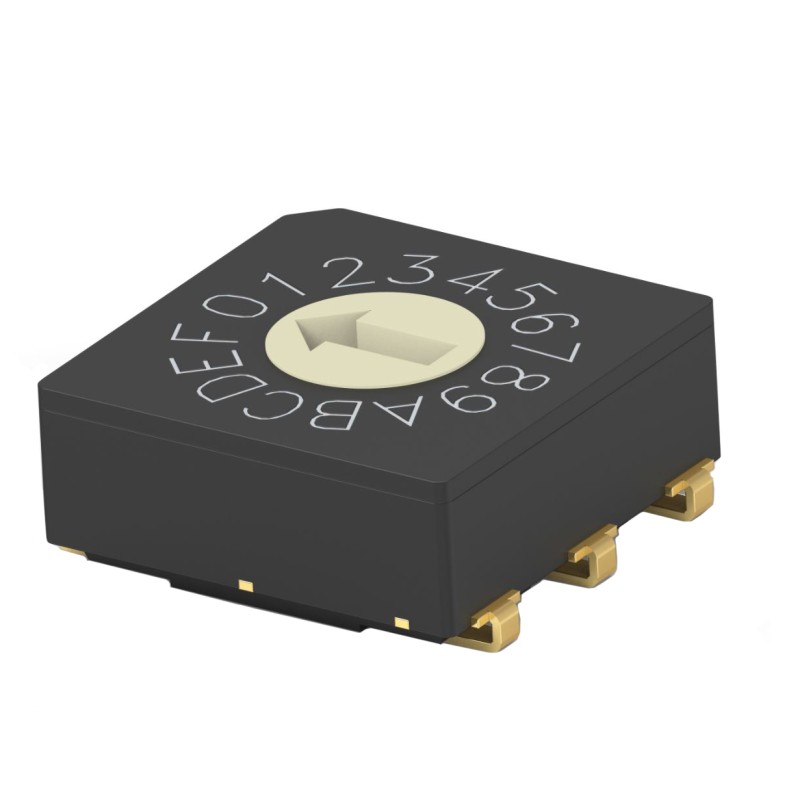 1 pcs : MRSSV1DG16SMJT - SW ROTARY DIP GRY CODE 0.4VA 20V