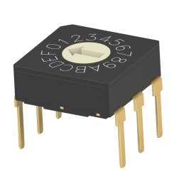 1 pcs : MRSSV1DG16THT - SW ROTARY DIP GRY CODE 0.4VA 20V