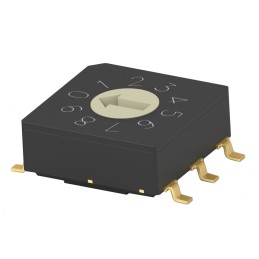1 pcs : MRSSV1DR10SMGWT - SWITCH ROTARY DIP BCD 0.4VA 20V