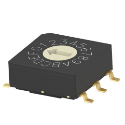 1 pcs : MRSSV1DR16SMGWT - SWITCH ROTARY DIP HEX 0.4VA 20V