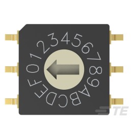 1 pcs : MRSSV1DR16SMGWT - SWITCH ROTARY DIP HEX 0.4VA 20V