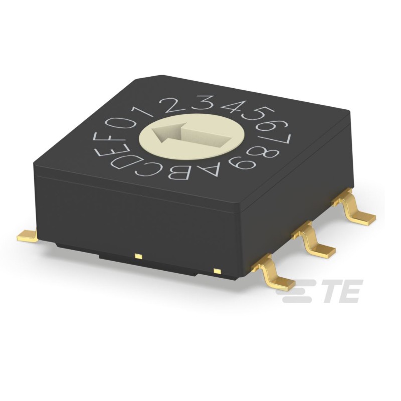 1 pcs : MRSSV1DR16SMGWTR - SWITCH ROTARY DIP HEX 0.4VA 20V