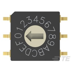 1 pcs : MRSSV1DR16SMGWTR - SWITCH ROTARY DIP HEX 0.4VA 20V