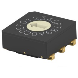 1 pcs : MRSSV1DR16SMJTR - SWITCH ROTARY DIP HEX 0.4VA 20V