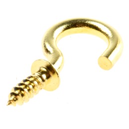 1 Bag of 10 - RS PRO Brass, Screw J Hook, 20mm, 6mm