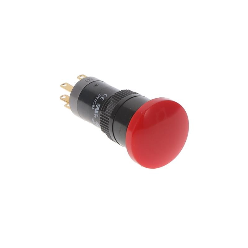 1 pcs : P16OAR10RED - SWITCH PUSHBUTTON SPDT 8A 125V