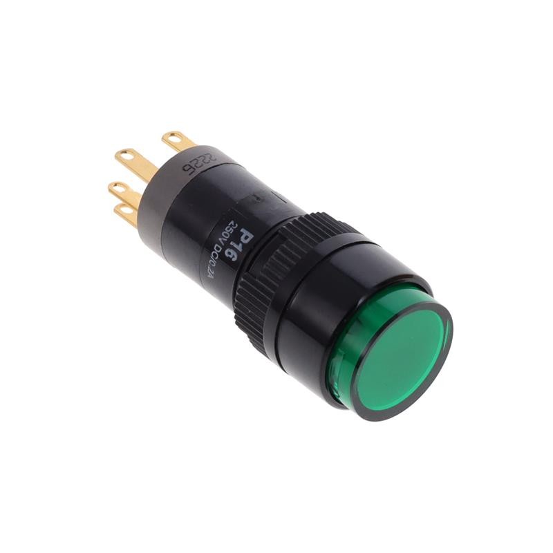 1 pcs : P16OAR110GRN - SWITCH PB SPDT 8A 125V