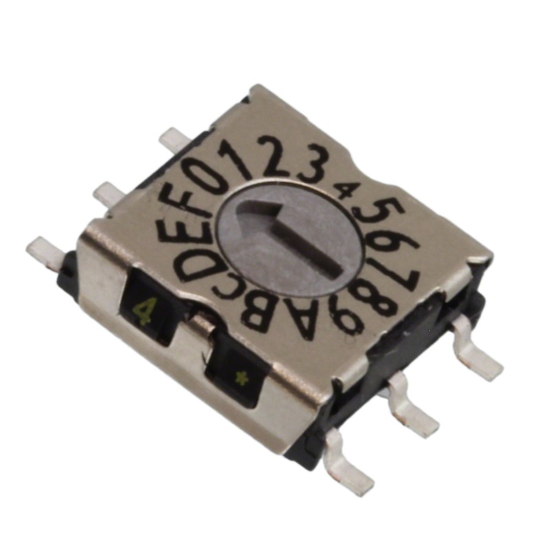 1 pcs : P25SMT103TR - SWITCH ROTARY DIP HEX 0.1A 42V