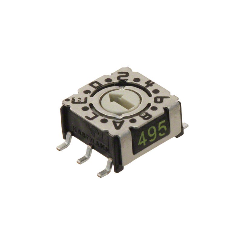 1 pcs : P36S106 - SW ROTARY DIP HEX COMP 0.1A 24V
