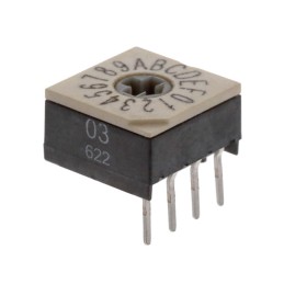 1 pcs : P60A703 - SWITCH ROTARY DIP HEX 0.15A 24V