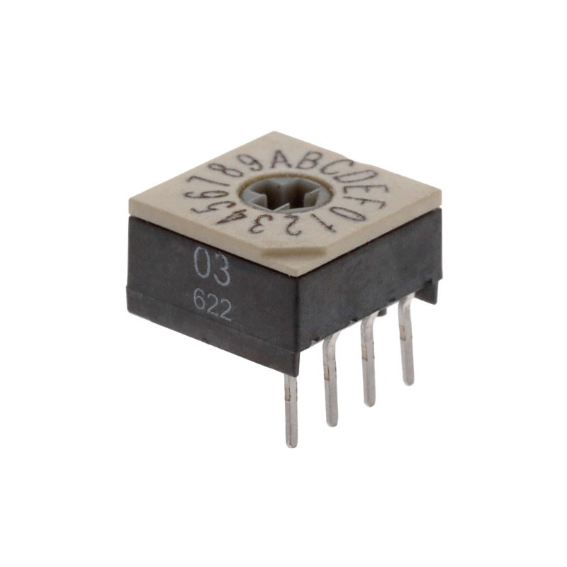 1 pcs : P60A703 - SWITCH ROTARY DIP HEX 0.15A 24V