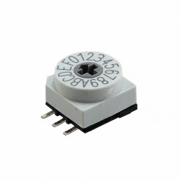 1 pcs : P65SMT703 - SWITCH ROTARY DIP HEX 0.2A 50V