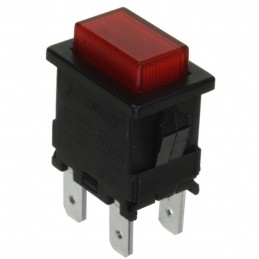 1 pcs : PB1973CBLKRILEF1 - SWITCH PUSH SPST 15A 250V