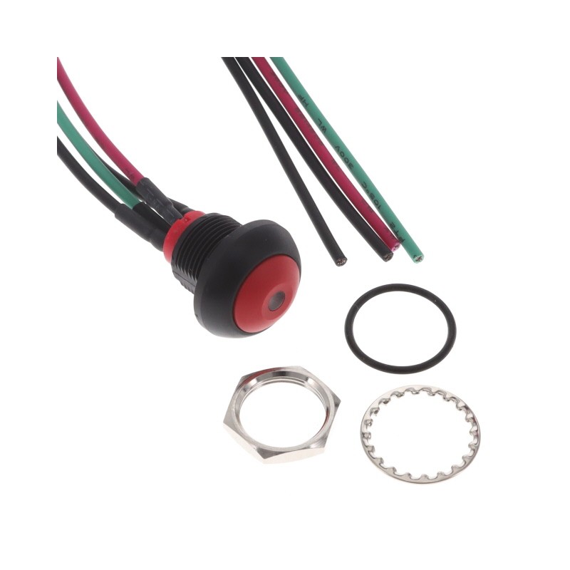 1 pcs : PB6B2FM3M1CAL01Y500 - SWITCH PUSH SPST-NO 125MA 125V