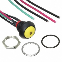 1 pcs : PB6B2FM5M1CAL05Y500 - SWITCH PUSH SPST-NO 125MA 125V