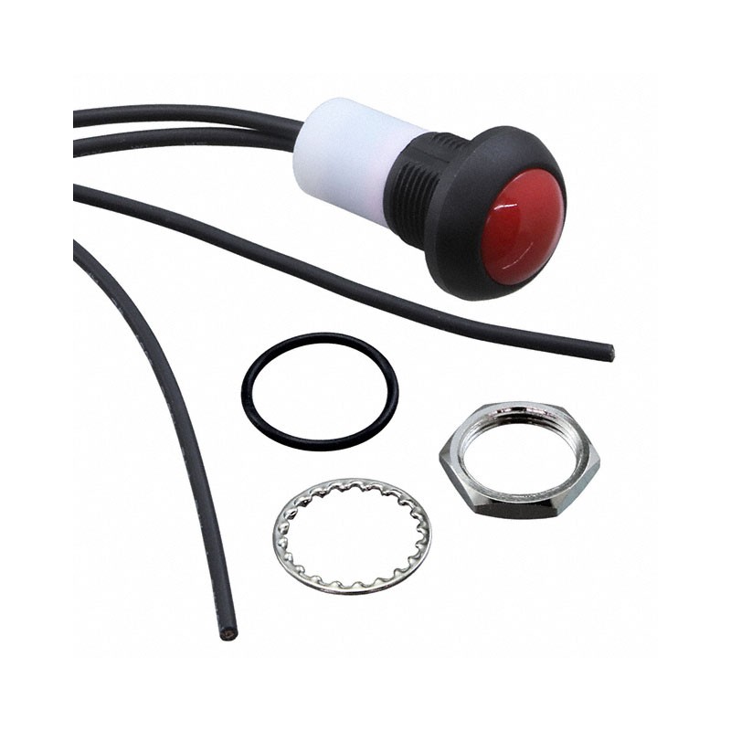 1 pcs : PB6B2RS3M1CAL00S500 - SWITCH PUSH SPST-NO 125MA 125V