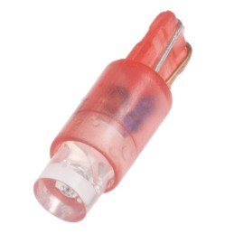 1 pcs - RS PRO Red LED Indicator Lamp, 24V ac/dc, Wedge Base, 5.75mm Diameter, 90mcd