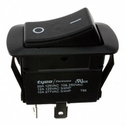 1 pcs : PRCDA1-20F-BB0BW - SWITCH ROCKER DPST 20A 125V