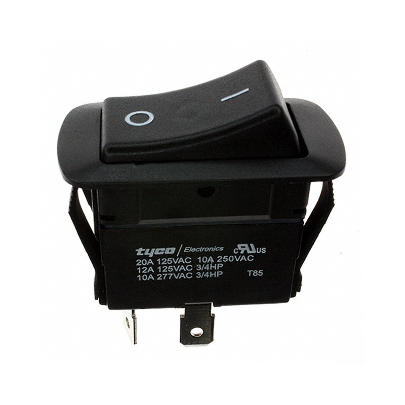 1 pcs : PRCDA1-20F-BB0BW - SWITCH ROCKER DPST 20A 125V