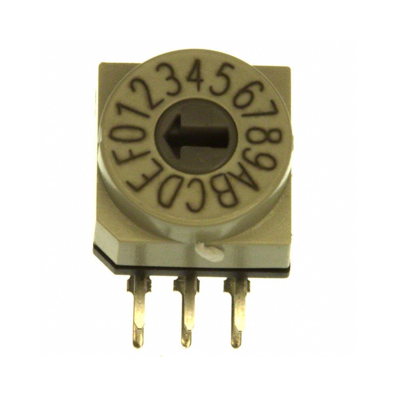 1 pcs : PT65103L254 - SWITCH ROTARY DIP HEX 0.15A 24V
