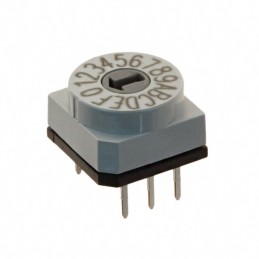 1 pcs : PT65106 - SW ROTARY DIP HEX COMP 0.15A 24V
