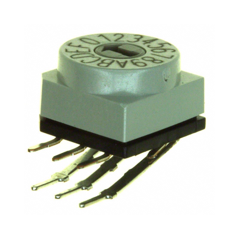 1 pcs : PT65106L254 - SW ROTARY DIP HEX COMP 0.15A 24V