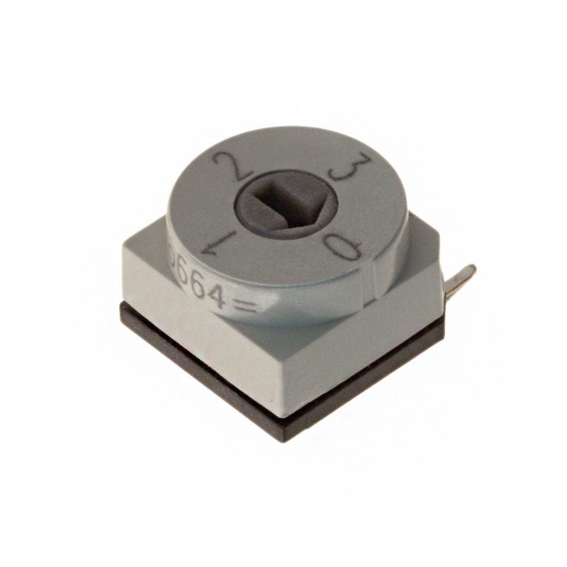 1 pcs : PT65121L254 - SWITCH ROTARY DIP SP4T 0.15A 24V