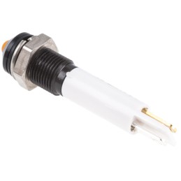 1 pcs - RS PRO Orange Panel Mount Indicator, 21.6 - 26.4V dc, 6mm Mounting Hole Size, IP67