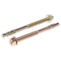 1 Bag of 10 - RS PRO Carbon Steel Anchor Bolt M8 x 100mm, 8mm Fixing Hole