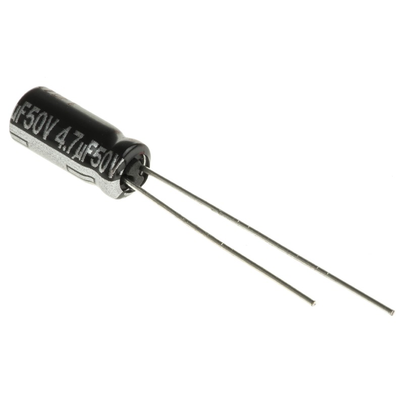 200 pcs - Panasonic 4.7μF Aluminium Electrolytic Capacitor 50V dc, Radial, Through Hole - ECA1HHG4R7