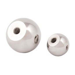 1 Bag of 2 - RS PRO Silver Ball Clamping Knob, M6, Threaded Hole