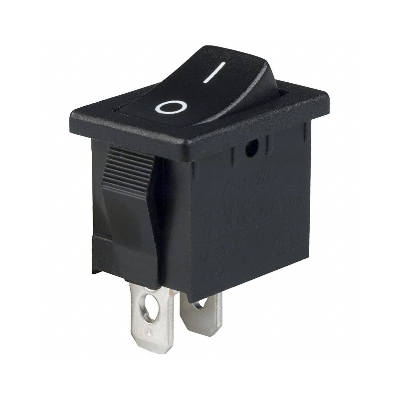 1 pcs : R1966ABLKBLKFF - SWITCH ROCKER SPST 15A 125V