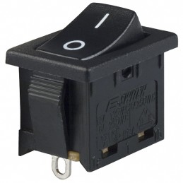 1 pcs : R1966ABLKBLKFS - SWITCH ROCKER SPST 15A 125V