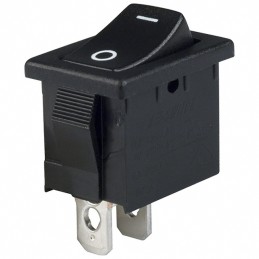 1 pcs : R1966ABLKBLKGF - SWITCH ROCKER SPST 15A 125V