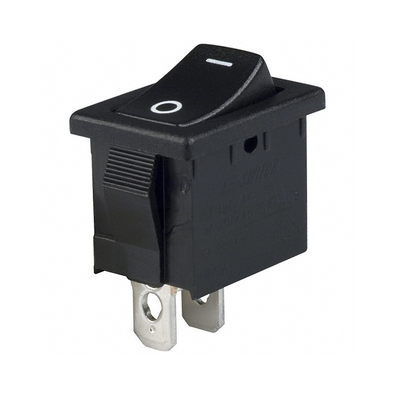 1 pcs : R1966ABLKBLKGF - SWITCH ROCKER SPST 15A 125V