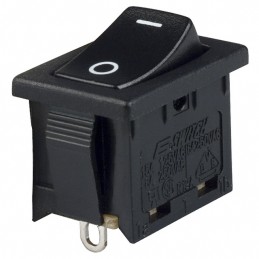 1 pcs : R1966ABLKBLKGS - SWITCH ROCKER SPST 15A 125V