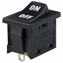 1 pcs : R1966ABLKBLKIS - SWITCH ROCKER SPST 15A 125V