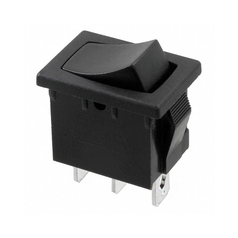 1 pcs : R1966CBLKBLKEF - SWITCH ROCKER SPDT 15A 125V