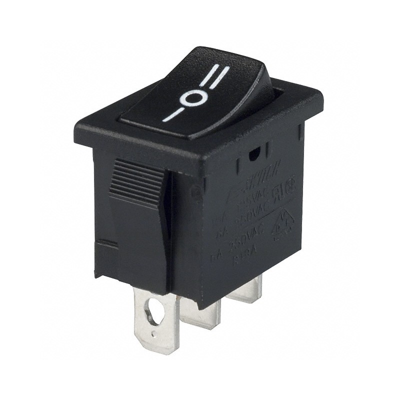 1 pcs : R1966DBLKBLKCF - SWITCH ROCKER SPDT 15A 125V
