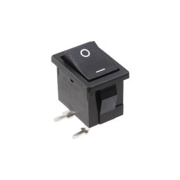 1 pcs : R1973ABLKBLKGR0 - SWITCH ROCKER SPST 9A 125V