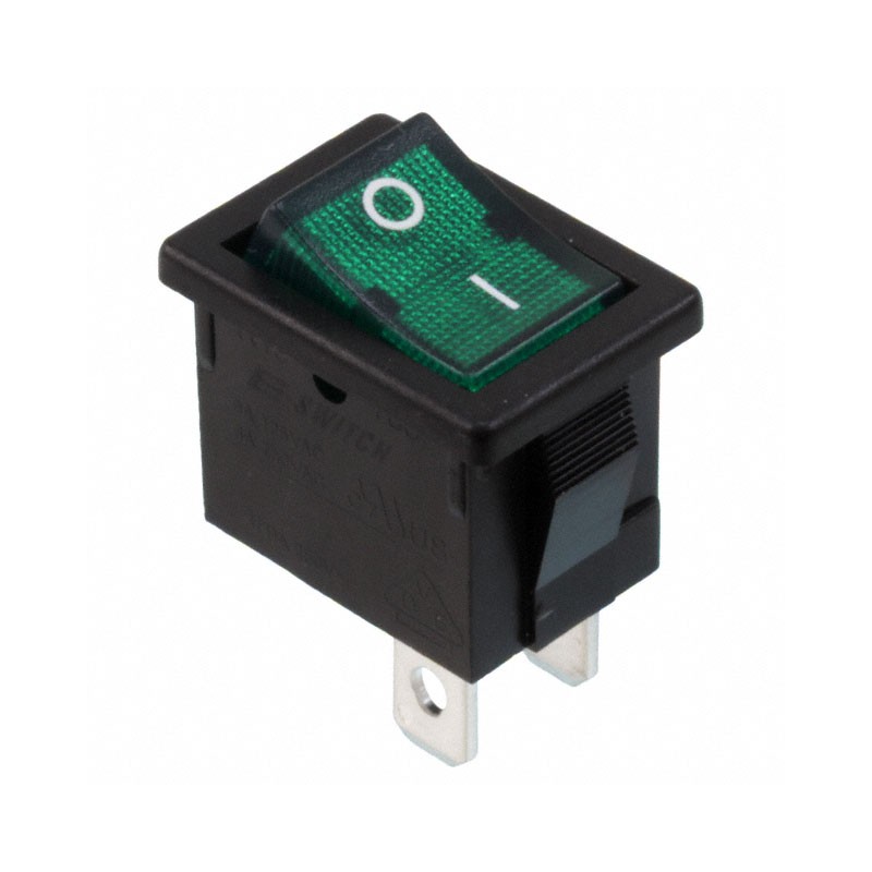 1 pcs : R1973ABLKGILFF4 - SWITCH ROCKER SPST 9A 125V