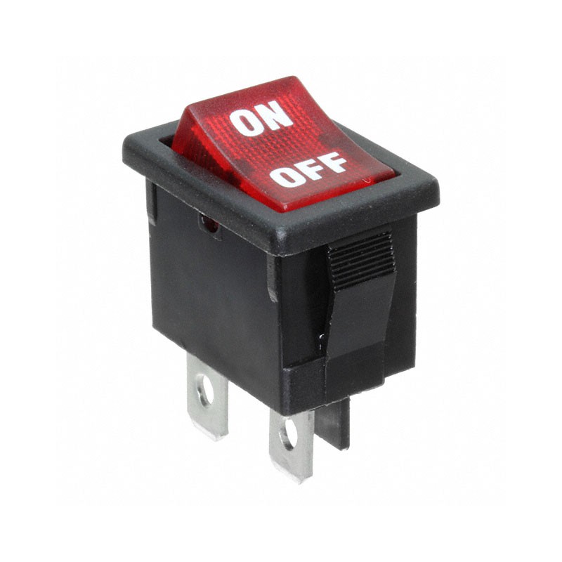 1 pcs : R1973ABLKRILIF1 - SWITCH ROCKER SPST 9A 125V
