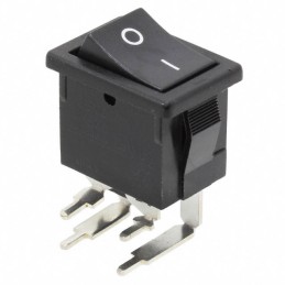 1 pcs : R1973BBLKBLKFR0 - SWITCH ROCKER DPST 9A 125V