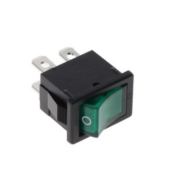 1 pcs : R1973BBLKGILKF1 - SWITCH ROCKER DPST 9A 125V