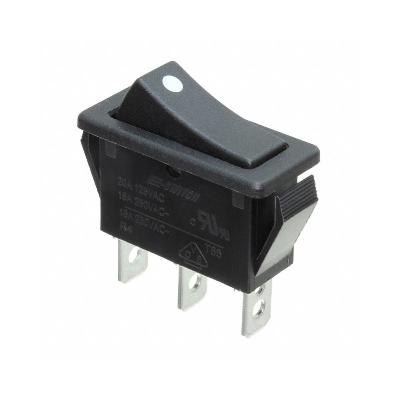 1 pcs : R4CBLKBLKAF0 - SWITCH ROCKER SPDT 20A 125V
