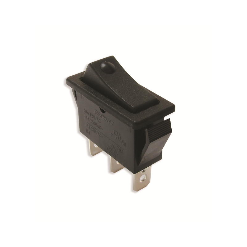 1 pcs : R4DBLKBLKEF0 - SWITCH ROCKER SPDT 15A 125V