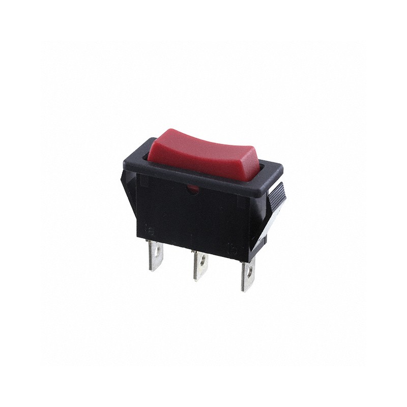 1 pcs : R4DBLKREDEFO - SWITCH ROCKER SPDT 15A 125V
